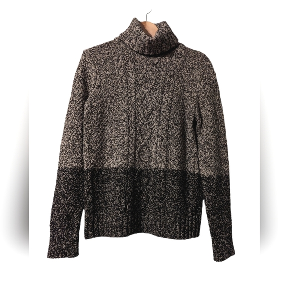 Vince Wool Yak Blend Turtleneck Chunky Cable Knit Ribbed Pullover Sweater - Picture 2 of 14